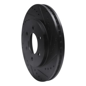 Ford Expedition Brake Rotor (1) - Front Right - R1 Concepts - Drilled & Slotted - Black - `02-`06